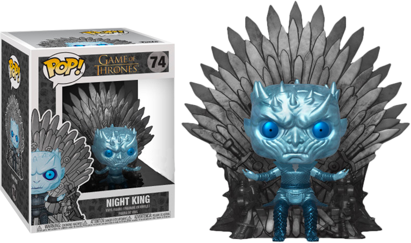 Game of Thrones Night King on Throne Metallic Deluxe Pop Vinyl