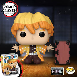 DEMON SLAYER - Vinyle Pop! Zenitsu protégeant la boîte de Nezuko - EXCLUSIVITÉ EE