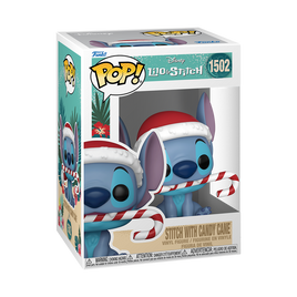 DISNEY - Figurine Pop! en vinyle Stitch avec canne à sucre