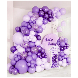 PRE-ORDER - PARTY BALOON PACK - PURPLE CONFETTI 109PCS BUNDLE