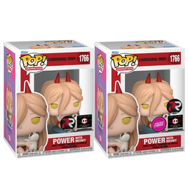 PRE-ORDER - CHAINSAW MAN - Power with Meowy Pop! Vinyl Figure - CHALICE EXCLUSIVE CHASE BUNDLE - PRE-RELEASE EDITION