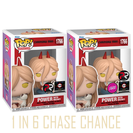 PRE-ORDER - CHAINSAW MAN - Power with Meowy Pop! Vinyl Figure - CHALICE EXCLUSIVE 1 IN 6 CHASE CHANCE - PRE-RELEASE EDITION