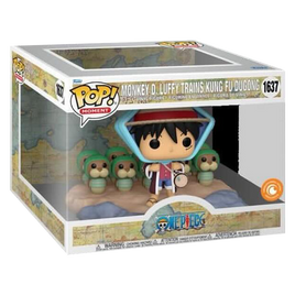 ONE PIECE - Figurine Pop! en vinyle Monkey D. Luffy Trains Kung Fu Dugong - EXCLUSIVITÉ CRUNCHYROLL MOMENT DU FILM