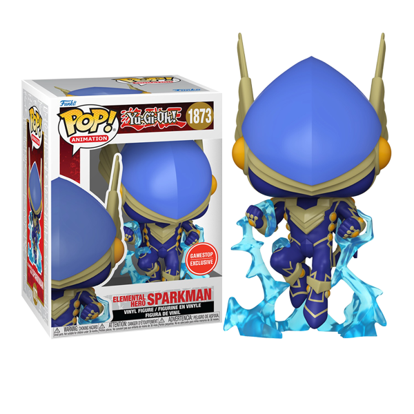 PREORDER YUGIOH! Elemental Hero Sparkman Pop! Vinyl GAMESTOP