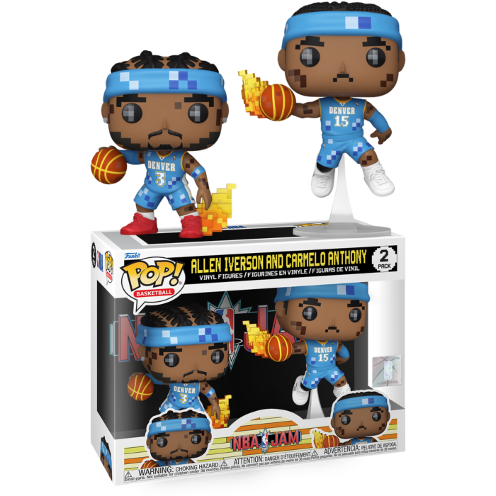 NBA Basketball: Jam - Allen Iverson & Carmelo Anthony 8-Bit Pop! Vinyl ...