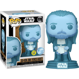 PRE-ORDER - Star Wars: Obi-Wan Kenobi (2022) - Qui-Gon Jinn (Force Ghost) Glow Exclusive Pop! Vinyl Figure