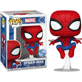 VORBESTELLUNG – MARVEL – Spider-Man mit Webshooters, exklusive Pop!-Vinylfigur