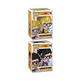 DRAGON BALL SUPER: Gohan im Umhang, exklusive Pop!-Vinylfigur – CHASE BUNDLE