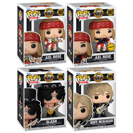 GUNS N ROSES: Slash Duff McKagan Axl Rose Pop! Vinyl Figure - CHASE BUNDLE (Set of 4)