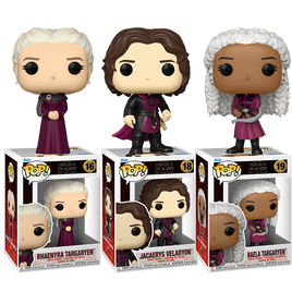 HOUSE OF THE DRAGON - SEASON 2: Rhaenyra #16 Jacaerys #18 Baela #19 Pop! Vinyl Bundle (Set of 3)