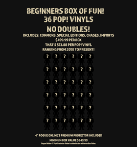 BEGINNERS BOX OF FUN - 36 Pop! Vinyl Box