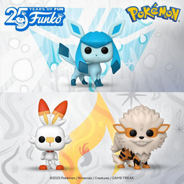 POKÉMON : Glaceon Arcanine Scorbunny Pop! Vinyle - Lot de 3