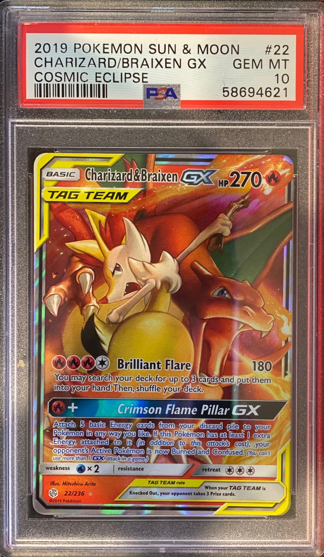 Charizard E Braixen GX Pokémon Carta Em Português 22/236 - Deck de