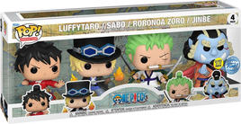 ONE PIECE - Luffy, Sabo Glow, Roronoa Zoro, and Jinbe exclusive Pop! Vinyl - 4-PACK